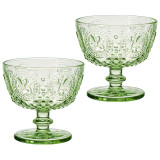 Набор креманок "SUNDAY" green 2шт/11*11*10,5 см LEFARD 355-447