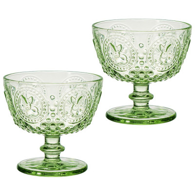 Набор креманок "SUNDAY" green 2шт/11*11*10,5 см LEFARD 355-447
