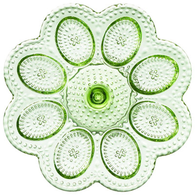 Подставка для 8 яиц "SUNDAY" green на ножке 21*7 см LEFARD 355-459-1