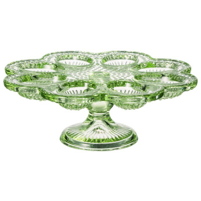 Подставка для 8 яиц "SUNDAY" green на ножке 21*7 см LEFARD 355-459