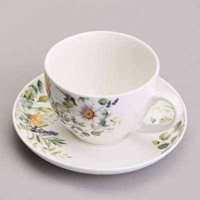 Чайный набор "РОМАШКОВОЕ ПОЛЕ" на 6 пер. 12 пр. 250 мл (кор=4наб.) LEFARD 358-2228-5