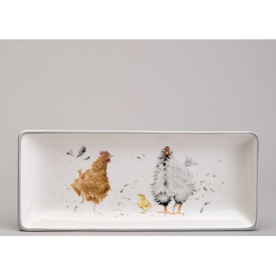 Блюдо "FUNNY HENS" 28*12*3 см (кор=32шт.) LEFARD 358-2290