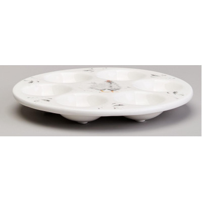 Блюдо на 6 яиц "FUNNY HENS" 18*18*2,5 см (кор=36шт.) LEFARD 358-2292-1