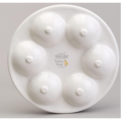 Блюдо на 6 яиц "FUNNY HENS" 18*18*2,5 см (кор=36шт.) LEFARD 358-2292-3