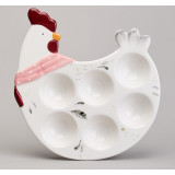 Блюдо на 6 яиц "FUNNY HENS" в форме курочки 24,3*22*3 см (кор=24шт.) LEFARD 358-2293