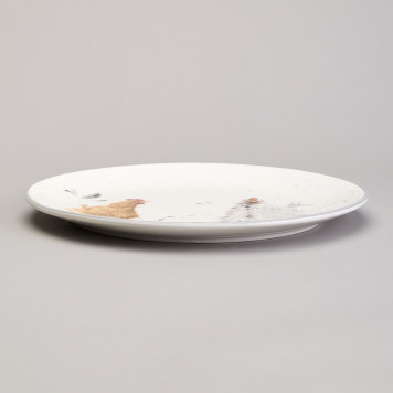 Блюдо овальное "FUNNY HENS" 31,5*25,5*3 см (кор=12шт.) LEFARD 358-2296-2