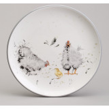 Тарелка закусочная "FUNNY HENS" 21*2,5 см (кор=24шт.) LEFARD 358-2298