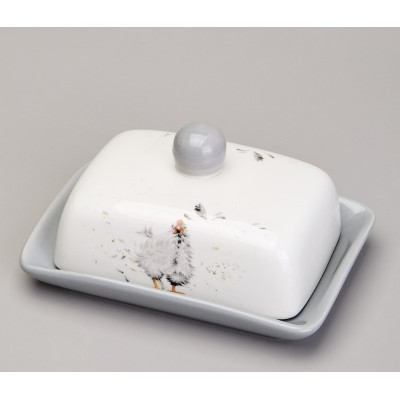 Масленка "FUNNY HENS" 17*12*8,5 см (кор=24шт.) LEFARD 358-2301-3