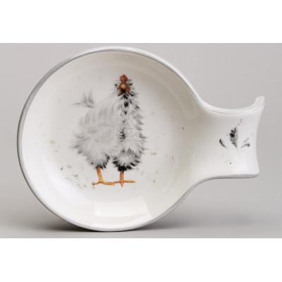 Подставка под ложку "FUNNY HENS" 15*11,5*2,5 см (кор=48шт.) LEFARD 358-2302-2