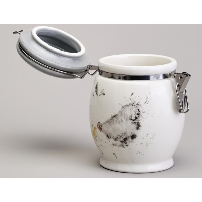 Банка "FUNNY HENS" 11,5*15 см 700 мл (кор=24шт.) LEFARD 358-2305-2