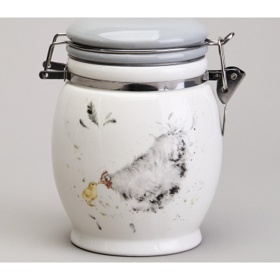 Банка "FUNNY HENS" 11,5*15 см 700 мл (кор=24шт.) LEFARD 358-2305