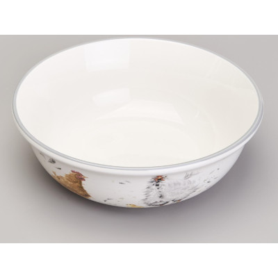 Салатник "FUNNY HENS" 21,5*7,5 см 1200 мл (кор=8шт.) LEFARD 358-2306-2