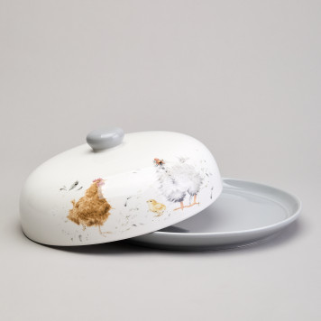 Блюдо для блинов "FUNNY HENS" 23,5*10 см (кор=12шт.) LEFARD 358-2308-1