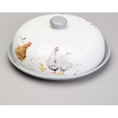 Блюдо для блинов "FUNNY HENS" 23,5*10 см (кор=12шт.) LEFARD 358-2308-2