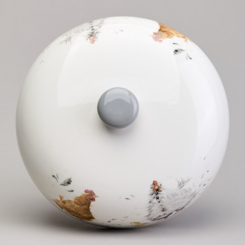 Блюдо для блинов "FUNNY HENS" 23,5*10 см (кор=12шт.) LEFARD 358-2308-5