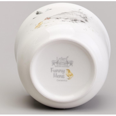 Сахарница с ложкой "FUNNY HENS" 9,5*10 см 300 мл (кор=36шт.) LEFARD 358-2309-4