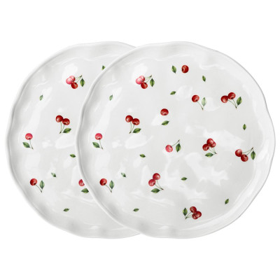 Набор тарелок обеденных "CHERRY" 2 шт. 25,5*2,5 см LEFARD 358-2343