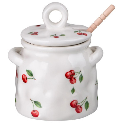 Банка для меда "CHERRY" 11,5*10,5*1,*5 см 450 мл LEFARD 358-2353