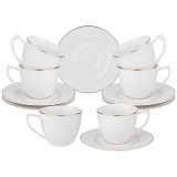 Кофейный набор "ДИАМАНД ГОЛД" на 6 пер. 12 пр. 90 мл (кор=12наб.) LEFARD 359-294