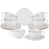 Чайный набор "ДИАМАНД ГОЛД" на 6 пер. 12пр. 220 мл (кор=8наб.) LEFARD 359-295