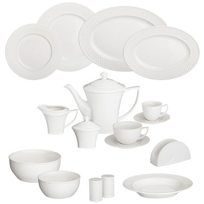 Сервиз чайно-столовый "ДИАМАНД" на 12 пер. 101 пр. (2кор=1наб.) LEFARD 359-322