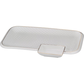 Блюдо для шашлыка "ДИАМАНД ГОЛД" 31*19,5*3 см (кор=12шт.) LEFARD 359-335