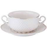 Бульонница на подставке "ДИАМАНД ГОЛД" 350 мл (кор=24шт.) LEFARD 359-461