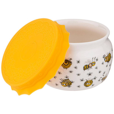 Банка с силиконовой крышкой "ПЧЕЛЫ" 500 мл (кор=24шт.) LEFARD 359-578-1