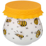 Баночка с силиконовой крышкой "ПЧЕЛЫ" 300 мл (кор=36шт.) LEFARD 359-677