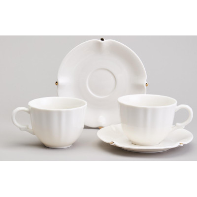 Чайный набор "SUNDAY" на 2 пер. 4 пр. 220 мл золотой LEFARD 359-913