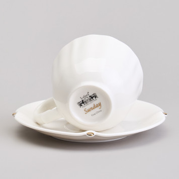 Чайный набор "SUNDAY" на 2 пер. 4 пр. 220 мл золотой LEFARD 359-913-6