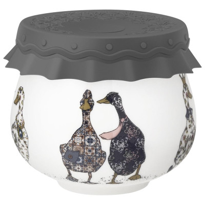 Банка "FAMILY FARM" с силиконовой крышкой 8*8*6,5 cm 180 мл LEFARD 359-914-2