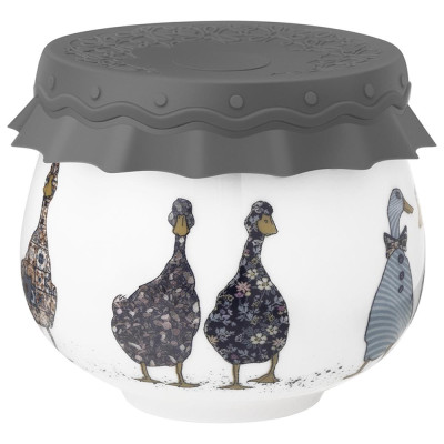 Банка "FAMILY FARM" с силиконовой крышкой 8*8*6,5 cm 180 мл LEFARD 359-914-4