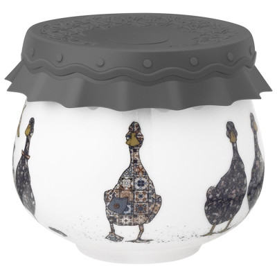 Банка "FAMILY FARM" с силиконовой крышкой 8*8*6,5 cm 180 мл LEFARD 359-914-5