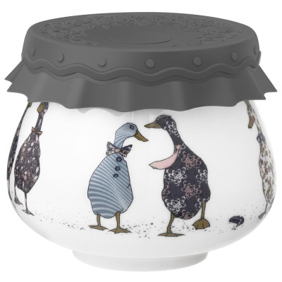 Банка "FAMILY FARM" с силиконовой крышкой 9*9*7,5 cm 300 мл LEFARD 359-915-2