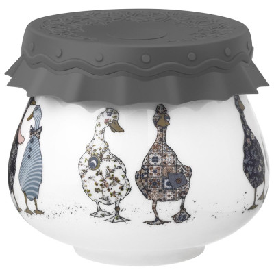 Банка "FAMILY FARM" с силиконовой крышкой 9*9*7,5 cm 300 мл LEFARD 359-915-3