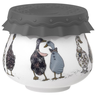 Банка "FAMILY FARM" с силиконовой крышкой 9*9*7,5 cm 300 мл LEFARD 359-915-4