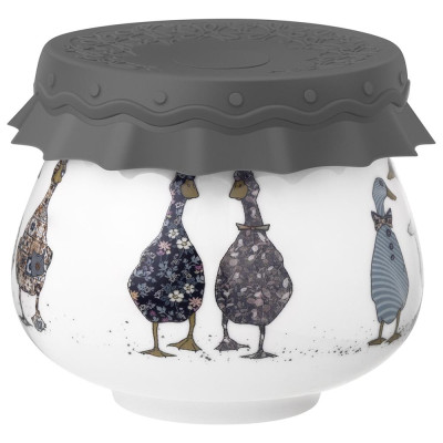 Банка "FAMILY FARM" с силиконовой крышкой 9*9*7,5 cm 300 мл LEFARD 359-915-5