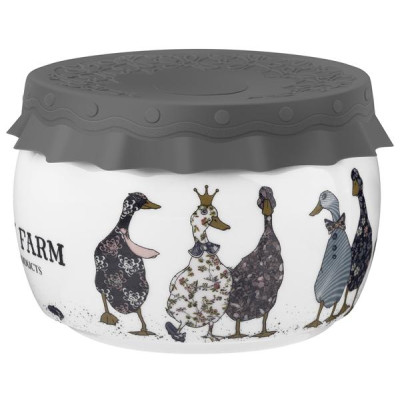 Банка "FAMILY FARM" с силиконовой крышкой 11,5*11,5*7,5 cm 500 мл LEFARD 359-916