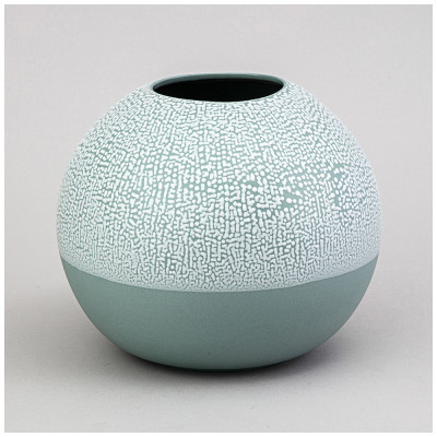 Ваза коллекция " ЖЕМЧУЖИНА" 18*18*16см цвет: мятный LEFARD 374-156