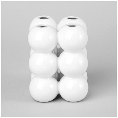 Ваза 9,2*9,2*11,9 см цвет: белый LEFARD 374-164-1