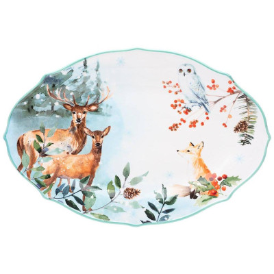 Блюдо овальное "ЛЕСНАЯ СКАЗКА" 30,5*20 см (кор=12шт.) LEFARD 409-171