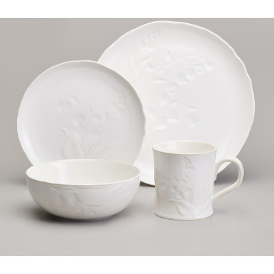 Набор обеденный "ЛАНДЫШИ" 4 пер. 16 пр. (кор=1наб.) LEFARD 409-209