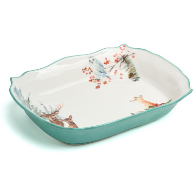 Блюдо прямоугольное "ЛЕСНАЯ СКАЗКА" 32,5*24,5*6,5 см (кор=6шт.) LEFARD 409-413