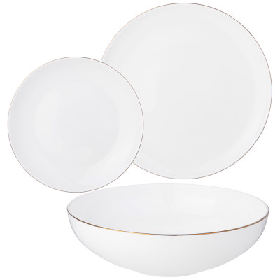 Набор посуды " кристал' ' голд обеденный на 6 пер. 18 пр. LEFARD 414-050