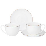 Чайный набор " кристал' ' голд на 2 пер. 4 пр. 250 мл LEFARD 414-057