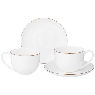 Чайный набор " кристал' ' голд на 2 пер. 4 пр. 250 мл LEFARD 414-057