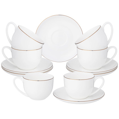 Чайный набор " кристал' ' голд на 6 пер. 12 пр. 250 мл LEFARD 414-058