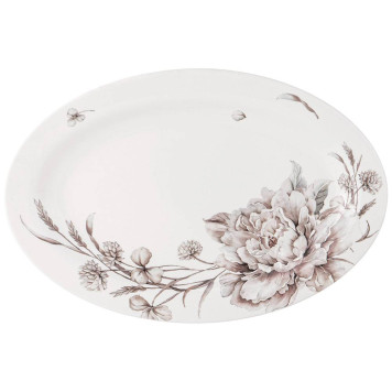 Блюдо овальное "WHITE FLOWER" 26,5*18 см (кор=36шт.) LEFARD 415-2125