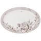 Блюдо овальное "WHITE FLOWER" 36*24 см серое (кор=24шт.) LEFARD 415-2126